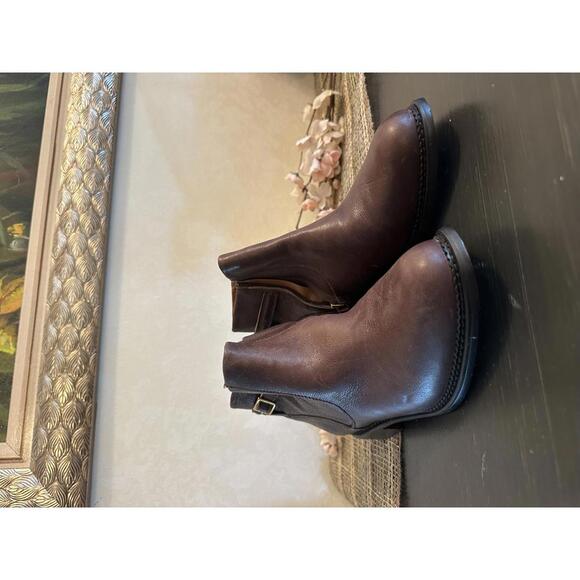 Franco Sarto Women's Brown Leather Ankle Boots - Picture 1 of 4